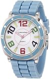 Vernier Women's VNR11070BU Colorful Arabic Numeral Rubber Strap Quartz Watch