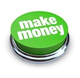 Make Money Button - Green - 36"W x 35"H - Peel and Stick Wall Decal by Wallmonkeys