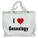 I Love/Heart Genealogy Totebag (Cotton Tote / Bag)