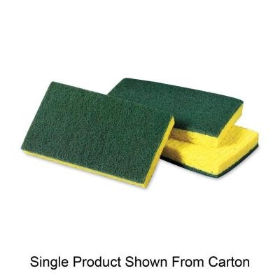 MMM74 - Medium Duty Scrub Sponge, 3-3/5x6-1/10, 20/CT, YW/GN
