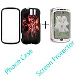 T-MOBILE MYTOUCH 3G SLIDE AMBER ROSE FLOWER ANGEL FAIRY + SCREEN PROTECTOR