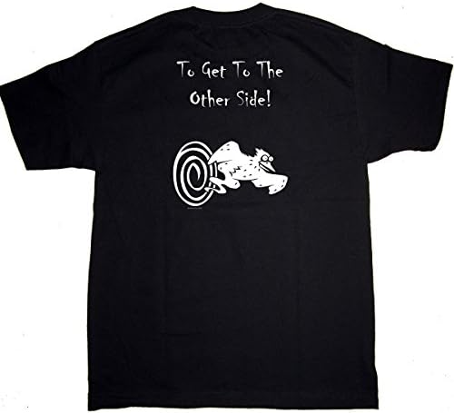 Men's "Why Did The Chicken Kill Itself?" Black T-Shirt 2X-LARGE