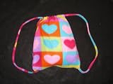 NEW ITEM!! Kids POLAR Fleece Ditty Bag / Back Pack - MULTI HEARTS