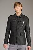 Bikkembergs Pinstripe Dark Grey Pocket Blazer