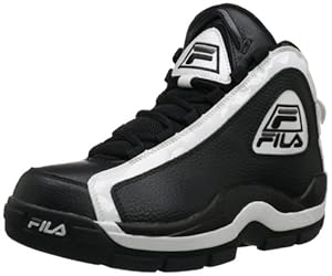 Fila Men's 96 Basketball Shoe,Black/White/Metallic Silver,9.5 M US
