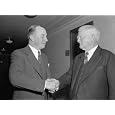 1939 Photo V.p. Garner Congratulates Frank Hancock, New Member Of Home Owners
