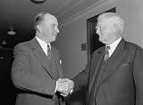 41Bkg69tDWL. SL160  1939 photo V. P.  Garner congratulates Frank Hancock, new member of Home Owners Loan Bank Board