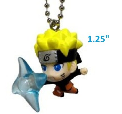 Naruto Shippuden Chakra Swing Keychain - 1.25  Naruto with Wind Rasengan