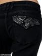 J & Company Womens Jeans Ocean Glamour Paisley Straight Leg in Black