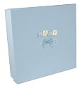 Baby Blue Keepsake Box with Baby Blocks embroidered motif