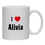I Love/Heart Alivia Mug for Coffee / Hot Beverage (choice of sizes and colors)