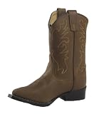 Double-H Boots Dk Brown Kds Sniptoe - 9D