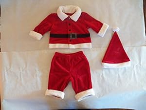 Cherokee New Born Baby Boy Santa Outfit with Santa Hat