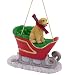 Yellow Lab Sleigh Christmas Ornament for Dog Lovers