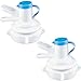 Water Dispenser Valve for 55mm Crown Top Drinking Bottle, Reusable Water Jug Cap Plastic Spigot Faucet, Includes Lid Dirt Protector- 2 Pack(Not for Threaded Crown Tops)