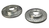 Baer 31243-020 DecelaRotor Slotted Drilled Zinc Plated Front Brake Rotor Set - Pair