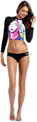 Newest Sexy Wish-Ido Women Fashion Floral Print Long Sleeve Bikini Swimsuit Beachwear Charming