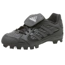 adidas Men's Triple Star 5 Low Baseball Shoe,Black/Blk/Metsilver,10 M