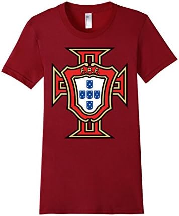 Women's Portugal Crest Shirt Deluxe Soccer Jersey Tee Medium Cranberry