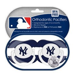 New York Yankees Pacifiers 2 Pack Safe BPA Free