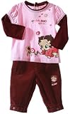 Ensemble bébé fille -Pantalon velours et tee shirt Baby boop marron 18mois