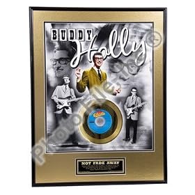 Buddy Holly "Not Fade Away" 50th anniversary framed gold record