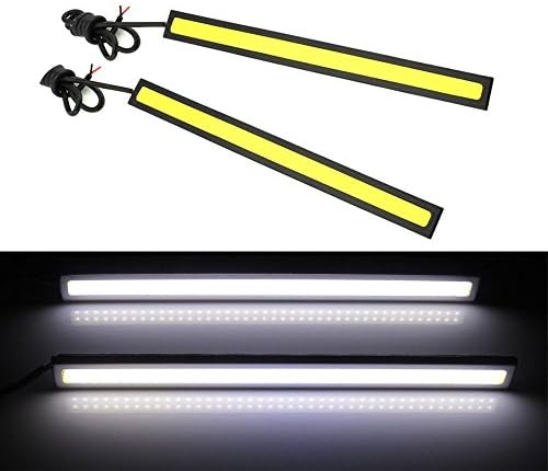 Pack of 2 NavPlus Waterproof Aluminum High Power DC 12V 10W 6000K-8000K Bright White Car COB LED DRL Daylight Driving Daytime Running Light Lamp for Car SUV Sedan Coupe Vehicle
