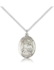 Sterling Silver St. Raphael the Archangel Pendant