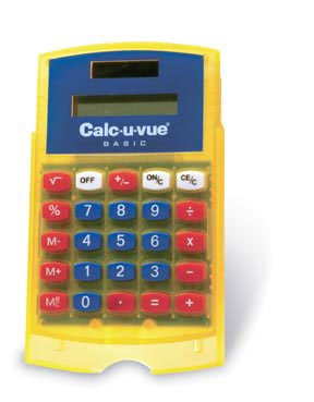 Learning Resources Basic Calc-U-Vue Primary Student calculator; Solar-powered