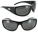 Anarchy Eyewear Diablo Sunglasses - Polarized (Shiny Black Frames - Smoke Polarized Lens)