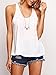 ROMWE Women's Crochet Lace Racerback Tank Top