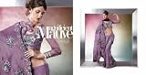 Amolika Lehenga Saree / Sari fabric for Party wear with double blouse
