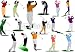 Wallmonkeys Peel and Stick Wall Decals - Sixteen Golfers Hitting Ball with Iron Club. Vector Illustration - Removable Graphic