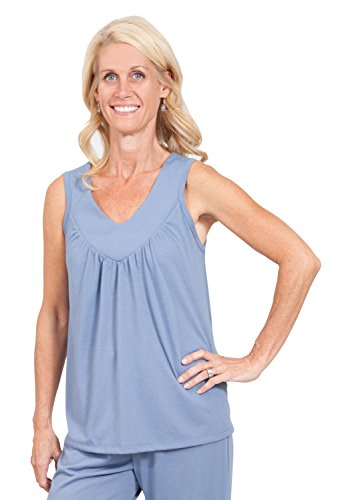Cool-jams Moisture Wicking Mix and Match Ladies Gathered Tank Top(S-XL)