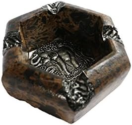 Handmade Antique Style Wooden Ashtray Elephant Design From Thailand As Gift for New Year and Christmas for Friends and Family