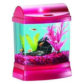 All Glass Aquarium Mini Bow 1 Junior Aquarium Kit - Lil' Red