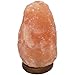 AMSkart Himalayan Crystal Salt Lamp Natural Shape with Dimmer Switch and Wooden Base, 6.5 - 7.5 Inch, 3 - 6 lbs