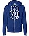 Dolphin Shirt Co Atheist Symbol Zip-Up Sweatshirt Hoodie Asst Colors