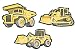 Dump Truck Bulldozer Yellow Trucks Wallies Wall Cutouts