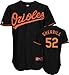 George Sherrill Jersey: Adult 2009 Majestic Alternate Black Replica #52 Baltimore Orioles Jersey - X-Large