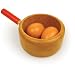 Wooden Saucepan & 2 Boiled Eggs