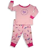 B.T. Kids - Toddler Girls Long Sleeve Dog Pajamas, Pink