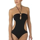 Xhilaration® Bandeau Monokini - Black