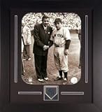 Babe Ruth & Yogi Berra New York Yankees MLB Framed Photograph Passing The Torch Handshake with Team