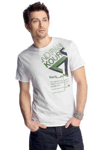 edc by ESPRIT Herren T-Shirt 012CC2K010, Gr. 60 (3XL), Wei&szlig; (white 100) Preisvergleich