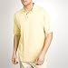 Kokomo Men's Solid Yellow Silk Blended Short Sleeve Polo Shirt - Yellow - XX-Large