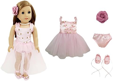 6pcs Ballet Dress and Pajama set for 18 Inch American Girl Doll - 2 Outfits