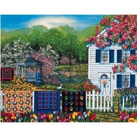 41BlCcv519L White Mountain Puzzles Quilts For Sale 1000 Piece Jigsaw Puzzle