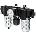 Dixon C16-04M Manual Drain Wilkerson Compact Combination Unit with Transparent Bowl and Guard, 1/2" Size, 64 SCFM Flow, 150 psig Pressure