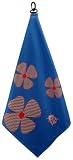 Jacis Flower Garden Collection Saphhire and Pink Daisey Studio Microfiber Sports Towel